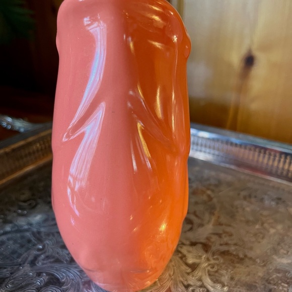 Gurgle Pot Fish Shaped CORAL Pitcher Vase 6.5” 12oz Original 2006 - Picture 3 of 6